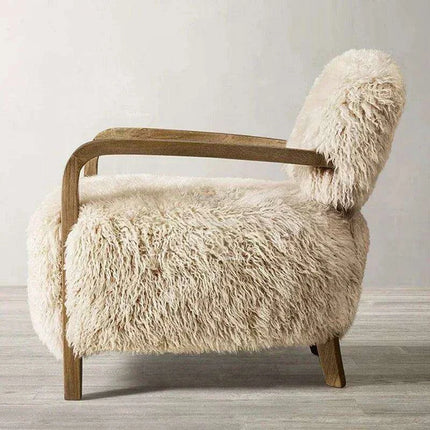 Opulent Moroccan-Inspired Wooden Armchair and Ottoman Set - Elegant Home Relaxation Duo