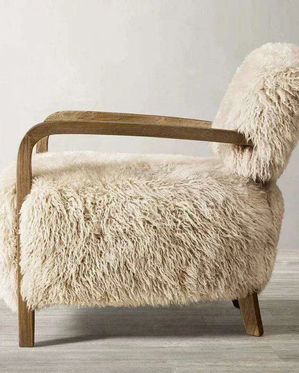 Opulent Moroccan-Inspired Wooden Armchair and Ottoman Set - Elegant Home Relaxation Duo