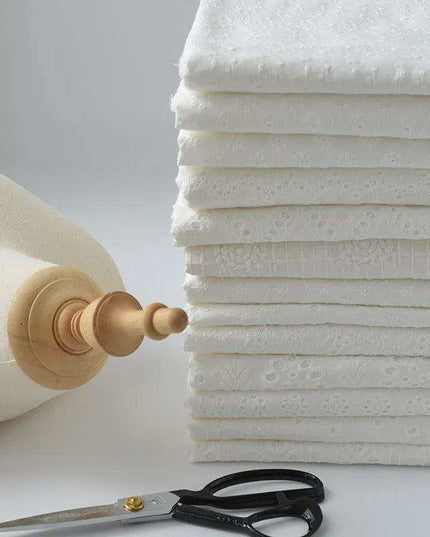 Elegant 100% Cotton White Lace Material