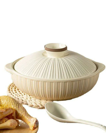 Korean Traditional Ceramic Casserole Pot - Perfect for Authentic Gas Cooking