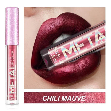 Metallic Matte Liquid Lipstick Waterproof Long Lasting Non-Stick Cup Matte Shimmer Glitter Lip Gloss Women Lips Makeup 12 Colors metallic-matte-liquid-lipstick-waterproof-long-lasting-non-stick-cup-matte-shimmer-glitter-lip-gloss-women-lips-makeup-12-colors