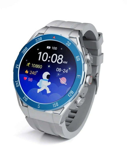 Stylish Bluetooth AMOLED Smartwatch with GPS & Music Storage - Complete Men's Set with Wireless Earbuds