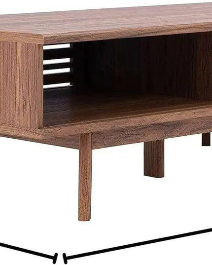 Rori Elegant Walnut Coffee Table with 1 Shelf - Chic Centerpiece for Living Rooms (46" w. x 23" d. x 16" h.)