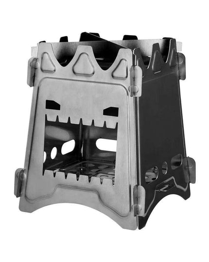 Compact Outdoor Stainless Steel Camping Stove - Perfect for Hiking and Wilderness Cooking