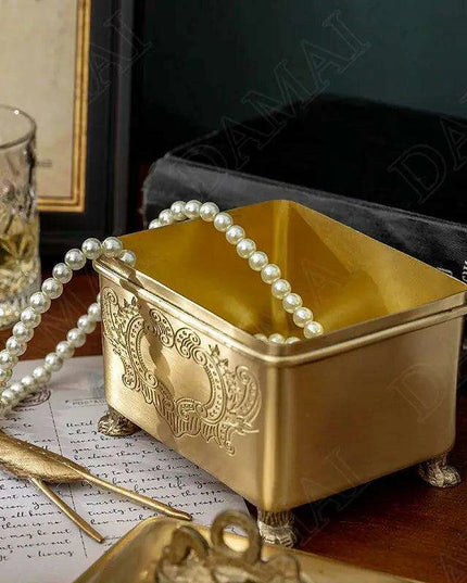 Chic Brass Decorative Storage Jar for Candy and Jewelry - Elevate Your Home Aesthetics