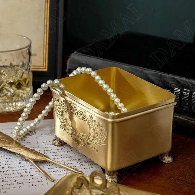 Chic Brass Decorative Storage Jar for Candy and Jewelry - Elevate Your Home Aesthetics