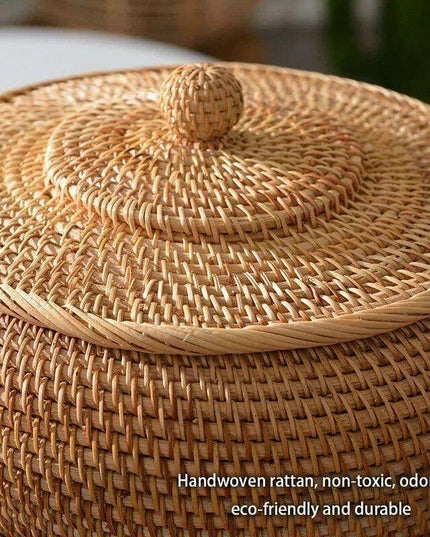 Elegant Handwoven Rattan Storage Chest - Stylish Organizer for Any Room