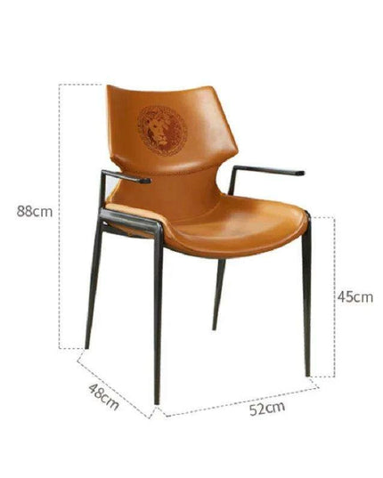 Sleek Modern Leather Dining Chair with Italian Flair