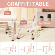 Vibrant Adjustable Kids Table and Chair Set - Perfect for Playrooms and Learning Environments