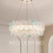 Flower Petal LED Glass Pendant Chandelier – 3-Colour Dimmable