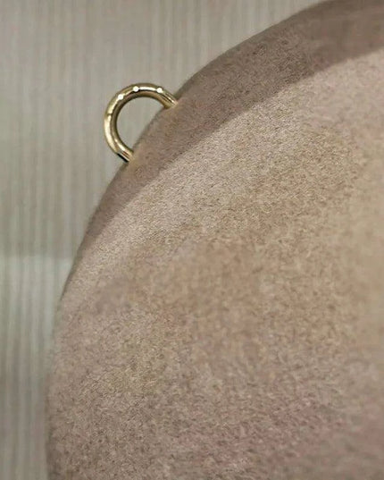 Elegant Gold-Accented Wool Beret Hat for Women - Timeless Pillbox Fascinator for Weddings and Special Occasions