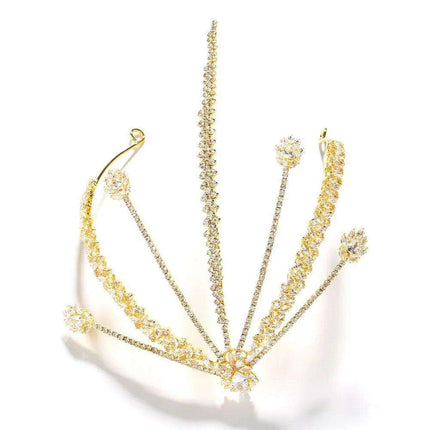 Luxe Zircon Bridal Tiara Crown with Intricate Crystal Design