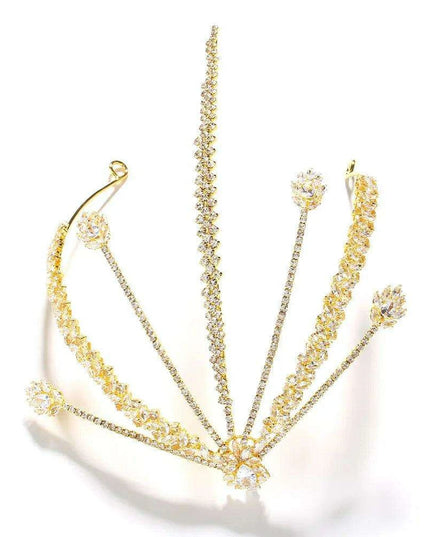 Luxe Zircon Bridal Tiara Crown with Intricate Crystal Design