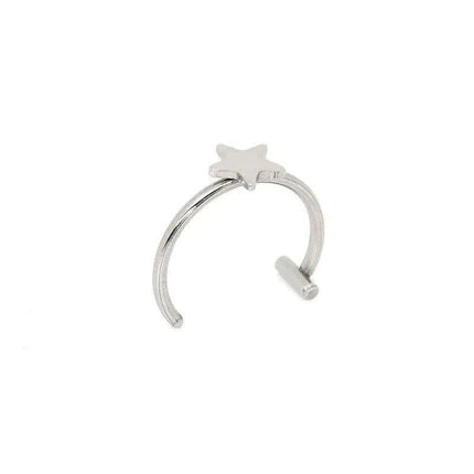 Chic Non-Pierced Stainless Steel Hoop Ring: Versatile Jewelry for Nose, Lip, and Septum