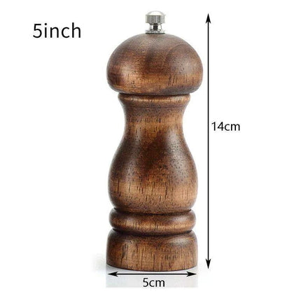 Elegant Solid Wood Adjustable Salt and Pepper Mill Set for Outdoor Dining