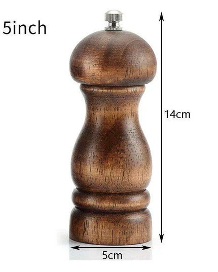 Elegant Solid Wood Adjustable Salt and Pepper Mill Set for Outdoor Dining