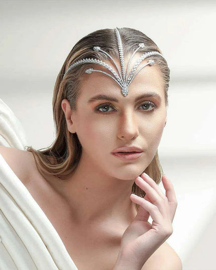 Luxe Zircon Bridal Tiara Crown with Intricate Crystal Design