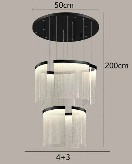 Customizable Nordic Remote-Controlled Chandelier with Adjustable Height