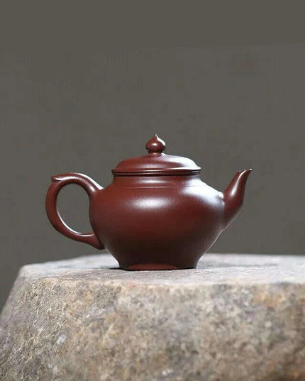Handcrafted 170ML Purple Clay Teapot with Integrated Strainer - Authentic