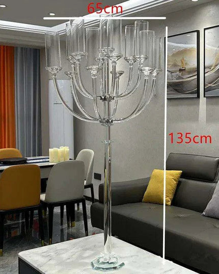 Elegant 13-Arm Crystal Candle Holder