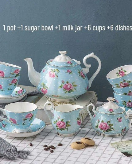 Luxurious 15-Piece European Bone China Tea Set for Afternoon Elegance