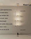 gold floor lamp / warm light 3000K