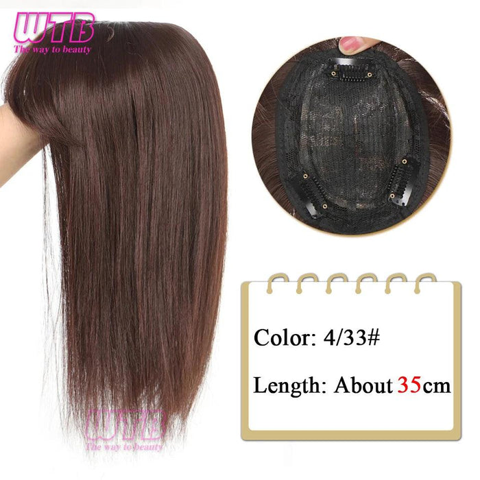Bangs & Volume: Clip-In Hair Topper for Instant Transformation