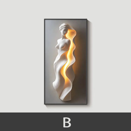 Modern Light Luxury Entrance Door Decoration Painting, Simple Abstract