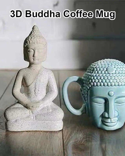 Serene Buddha Ceramic Mug - Artistic Cup for Tranquil Moments at Home and Work