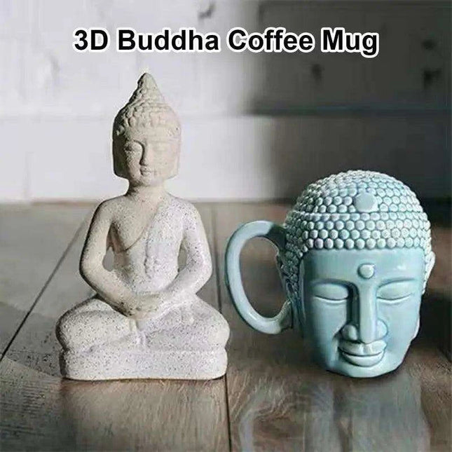 Serene Buddha Ceramic Mug - Artistic Cup for Tranquil Moments at Home and Work
