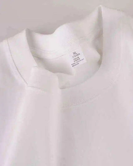 Personalized Heavyweight Cotton Oversized Tee for All - Custom 250GSM Short Sleeve Tops with Your Unique Design