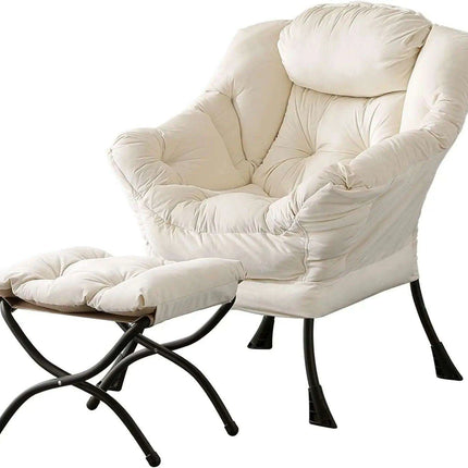 Elegant Lounge Chair Ensemble with Ottoman and Storage Compartment