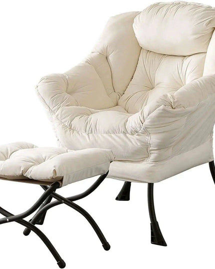 Elegant Lounge Chair Ensemble with Ottoman and Storage Compartment