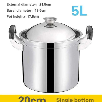 Extra-Large Stainless Steel Induction Cooking Pot for Family-Style Soups and Stews