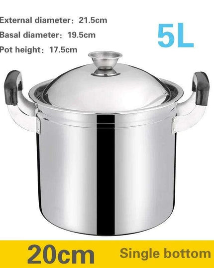 Extra-Large Stainless Steel Induction Cooking Pot for Family-Style Soups and Stews
