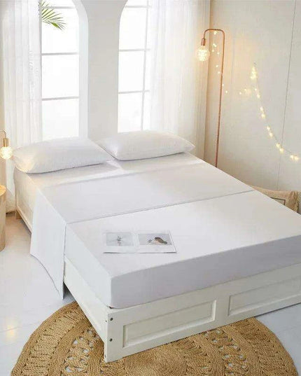 Bamboo Fiber Cooling Bedding Collection - Complete Set with Fitted Sheet, Flat Sheet, and Pillowcases in Multiple Sizes