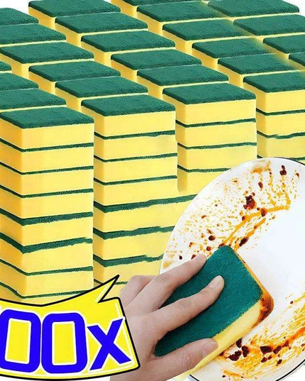 Super-Absorbent Versatile Cleaning Sponges - Effective Dish Brushes for Stubborn Stains and Pot Scrubbing (Multiple Pack Sizes Available)