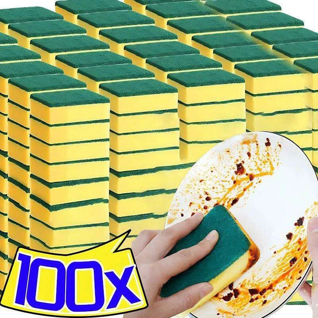 Super-Absorbent Versatile Cleaning Sponges - Effective Dish Brushes for Stubborn Stains and Pot Scrubbing (Multiple Pack Sizes Available)