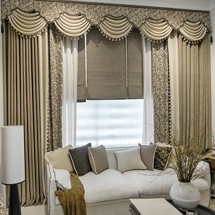 Vintage French Jacquard Chenille Curtains — Thickened, Custom Sizes