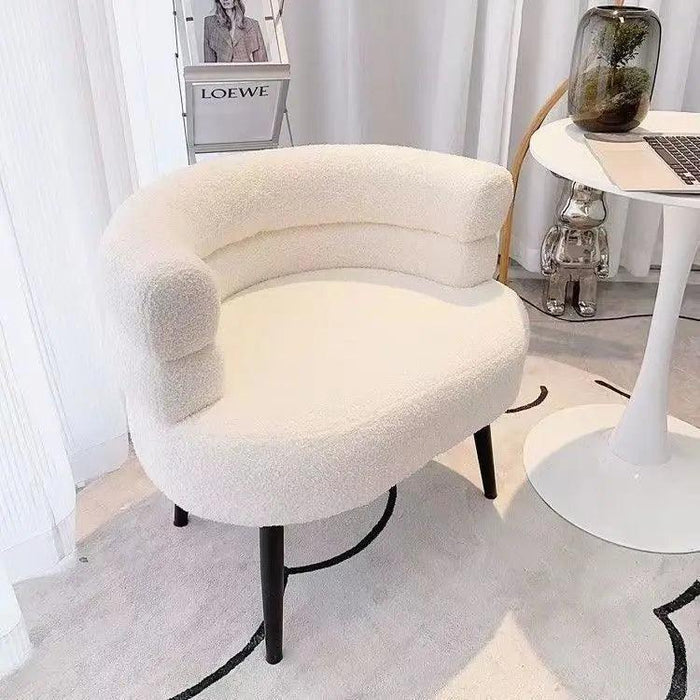 Chic Scandinavian Lounge Chair - Perfect for Makeup, Study, and Relaxation for Young Women and Students