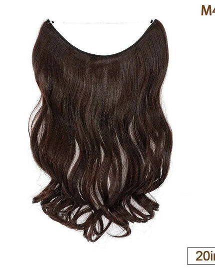 20-Inch Versatile Adjustable Invisible Wire Hair Extensions - Curly and Sleek Options