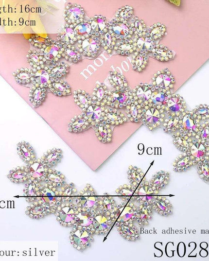 Sparkling Crystal-Studded Rhinestone Waist Appliqué Belt