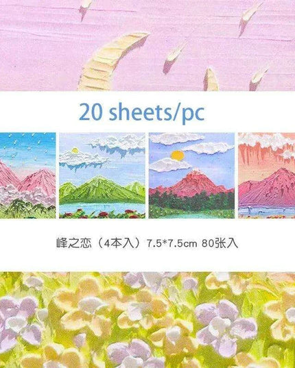 Vintage Art-Inspired Sticky Note Collection - Retro Landscape Memo Pads for Creative Spaces