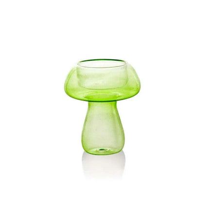 Whimsical Glass Mushroom Candle Holder - Ideal for Nordic Home Decor and Celebratory Events