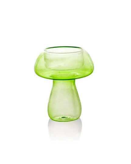 Whimsical Glass Mushroom Candle Holder - Ideal for Nordic Home Decor and Celebratory Events