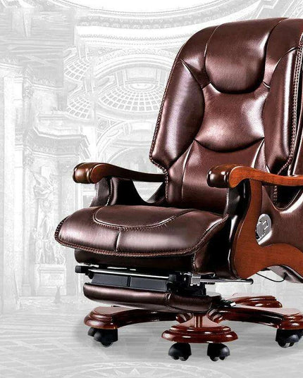 Ergonomic Luxury Leather Rolling Chair