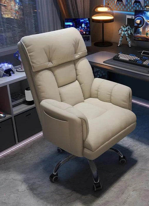 Sleek Nordic Leather Ergonomic Recliner - The Perfect Blend of Comfort for Gaming and Leisure