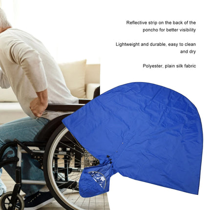 Waterproof Wheelchair Rain Cover Unisex Hooded Reflective Rain Poncho Raincoat for Elderly Daily Outdoor Travel In Rainy Weather waterproof-wheelchair-rain-cover-unisex-hooded-reflective-rain-poncho-raincoat-for-elderly-daily-outdoor-travel-in-rainy-weather
