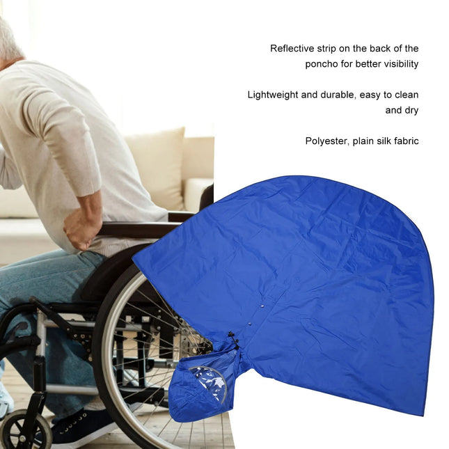 Waterproof Wheelchair Rain Cover Unisex Hooded Reflective Rain Poncho Raincoat for Elderly Daily Outdoor Travel In Rainy Weather waterproof-wheelchair-rain-cover-unisex-hooded-reflective-rain-poncho-raincoat-for-elderly-daily-outdoor-travel-in-rainy-weather