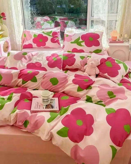 Korean Heart Bedding Set